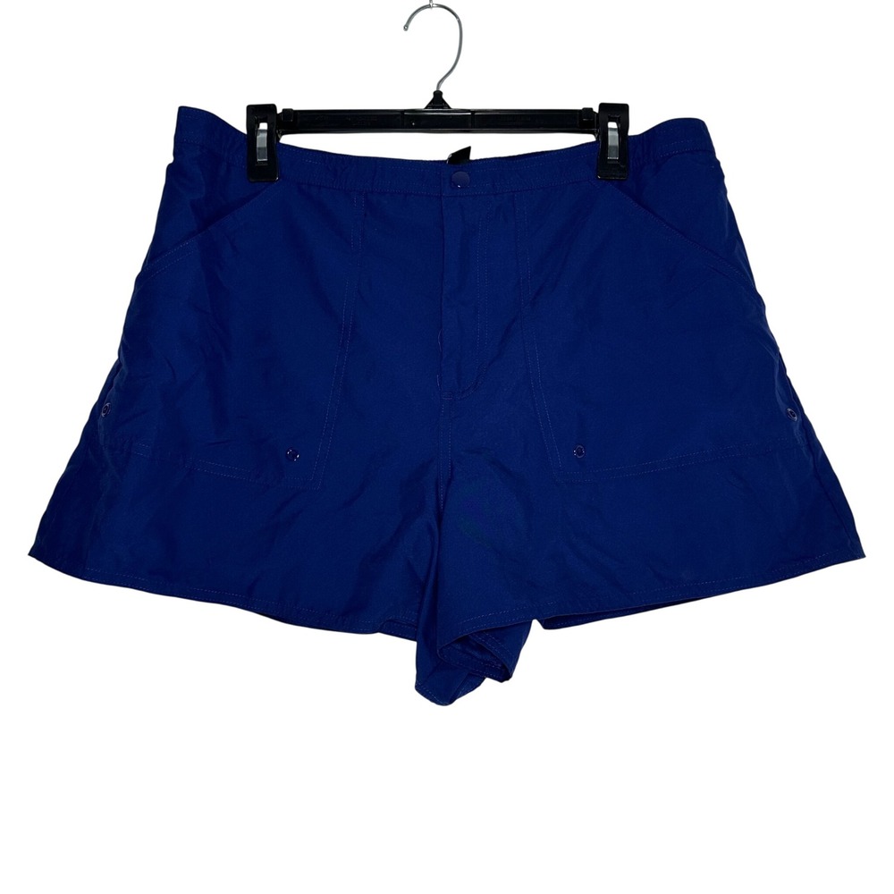 Maxine of Hollywood Royal Blue Swim Board Shorts Plus‎ Size 18 Zip Fly Snap